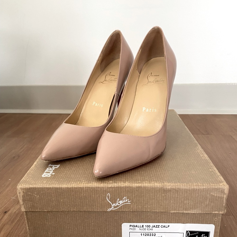 Christian louboutin pigalle 100 heels in nude. Size 36